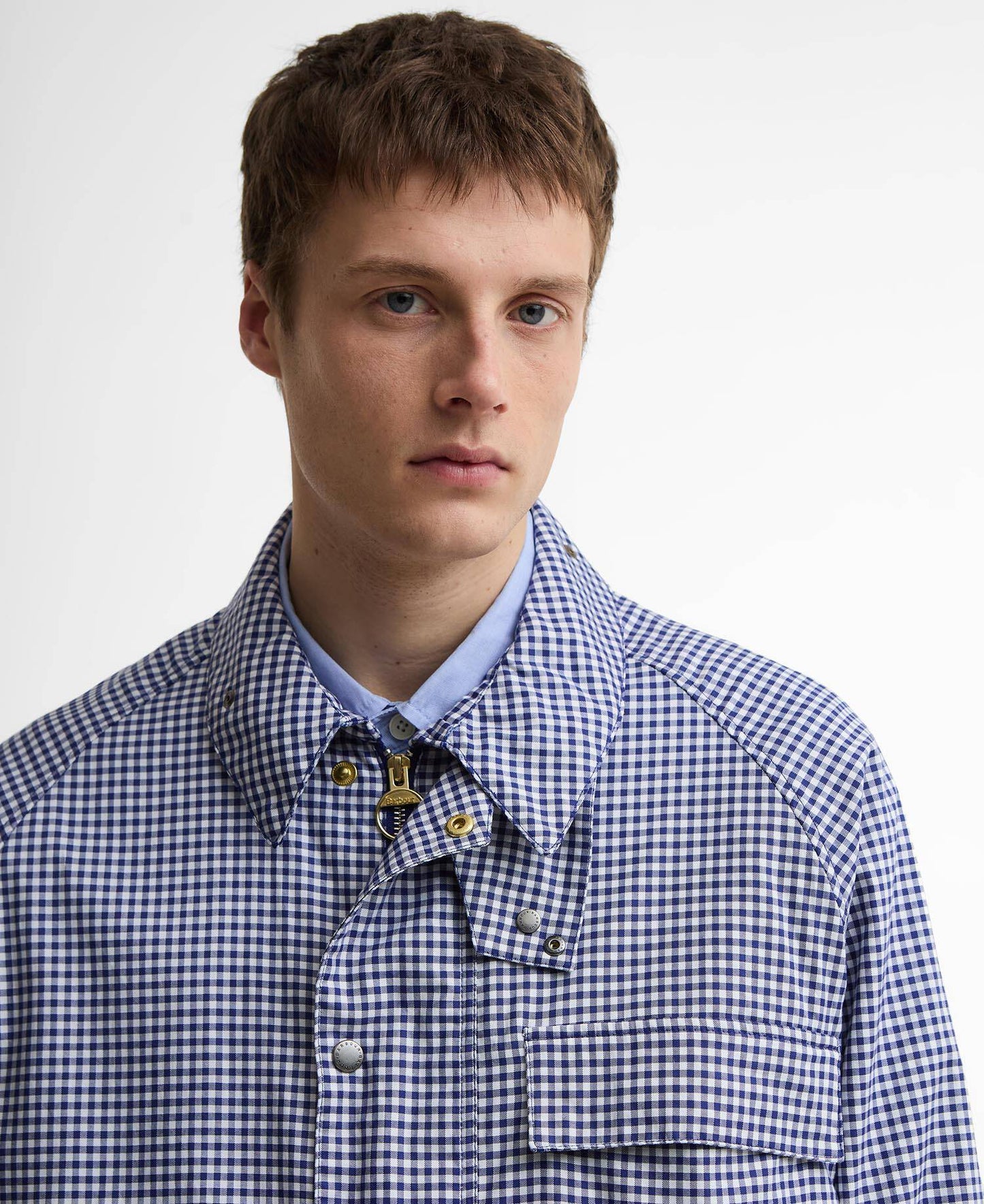 Barbour x Paul Smith Transport Shirt Casual Jacket - Navy/White