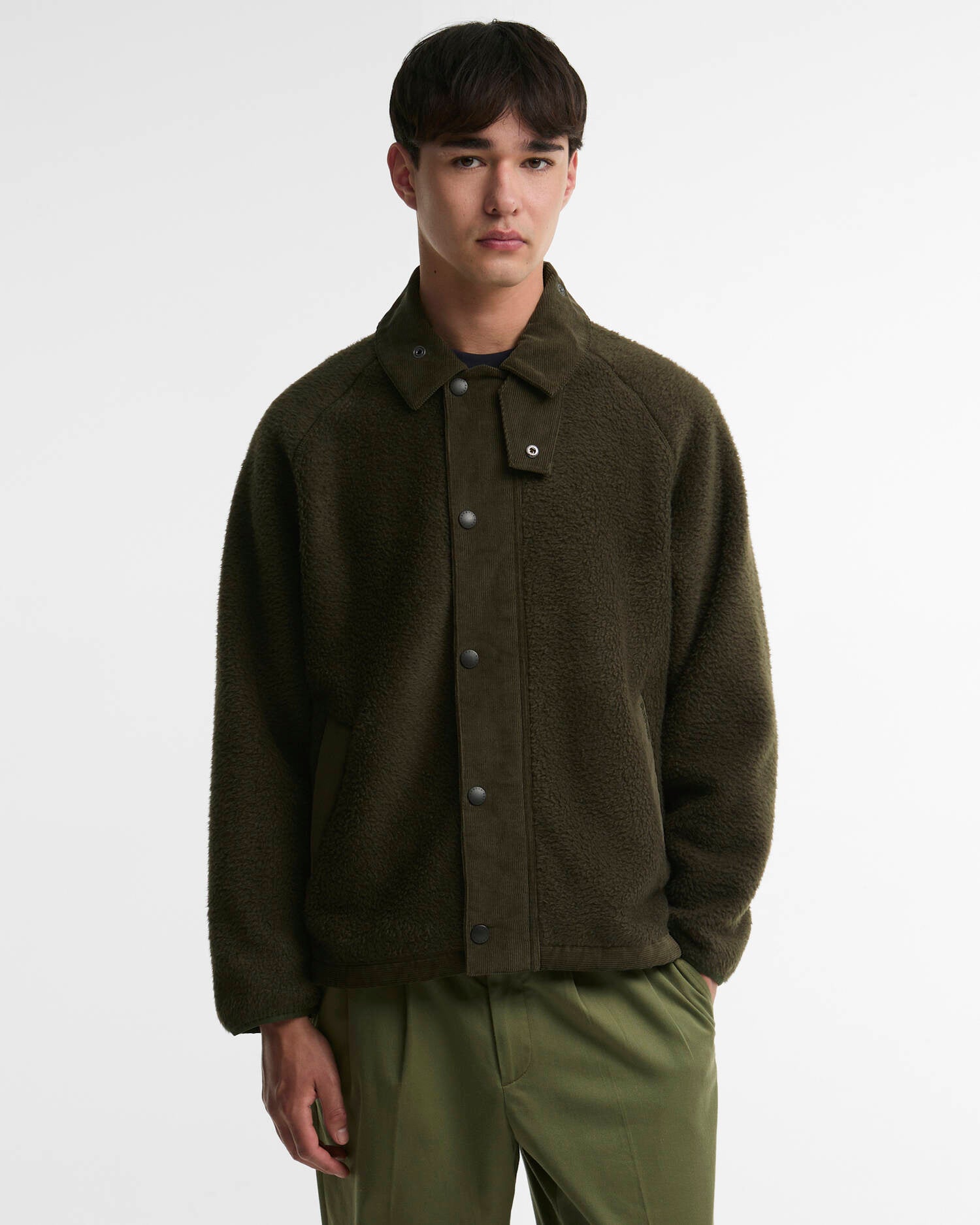 Barbour Transport Fleece Jacket - Sage