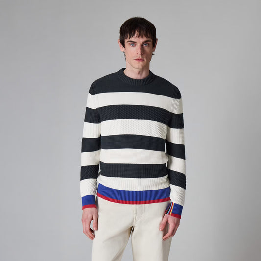Southwold Sweater - Ecru Striped