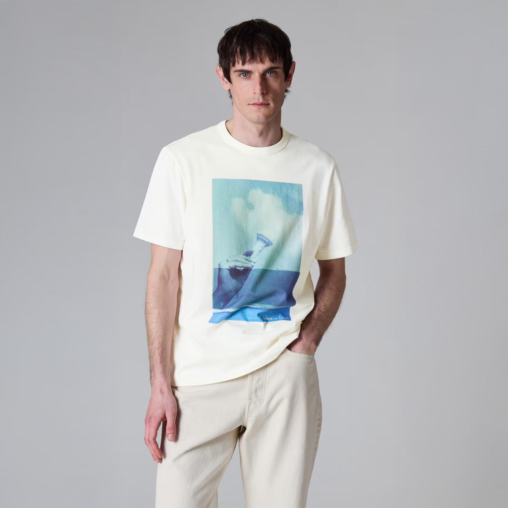 Scoop Print T-Shirt - Whisper White