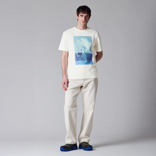 Scoop Print T-Shirt - Whisper White