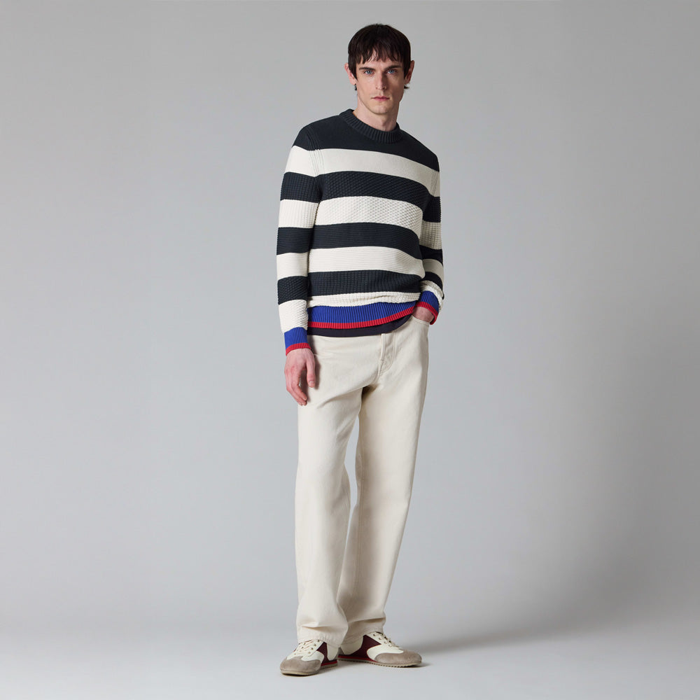 Southwold Sweater - Ecru Striped