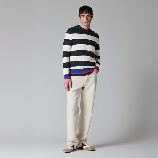 Southwold Sweater - Ecru Striped