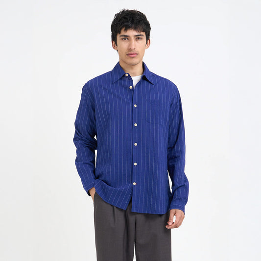Atlanta Long Sleeve Shirt (Loose Fit) Patterson - Blue