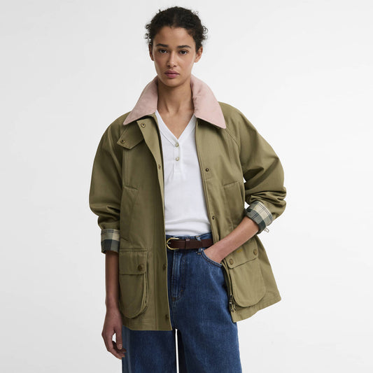 Modern Beadnell Casual Jacket - Bleached Olive/Ancient/Gardenia