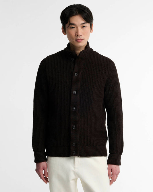 Mordale Knitted Button Through - Dark Brown