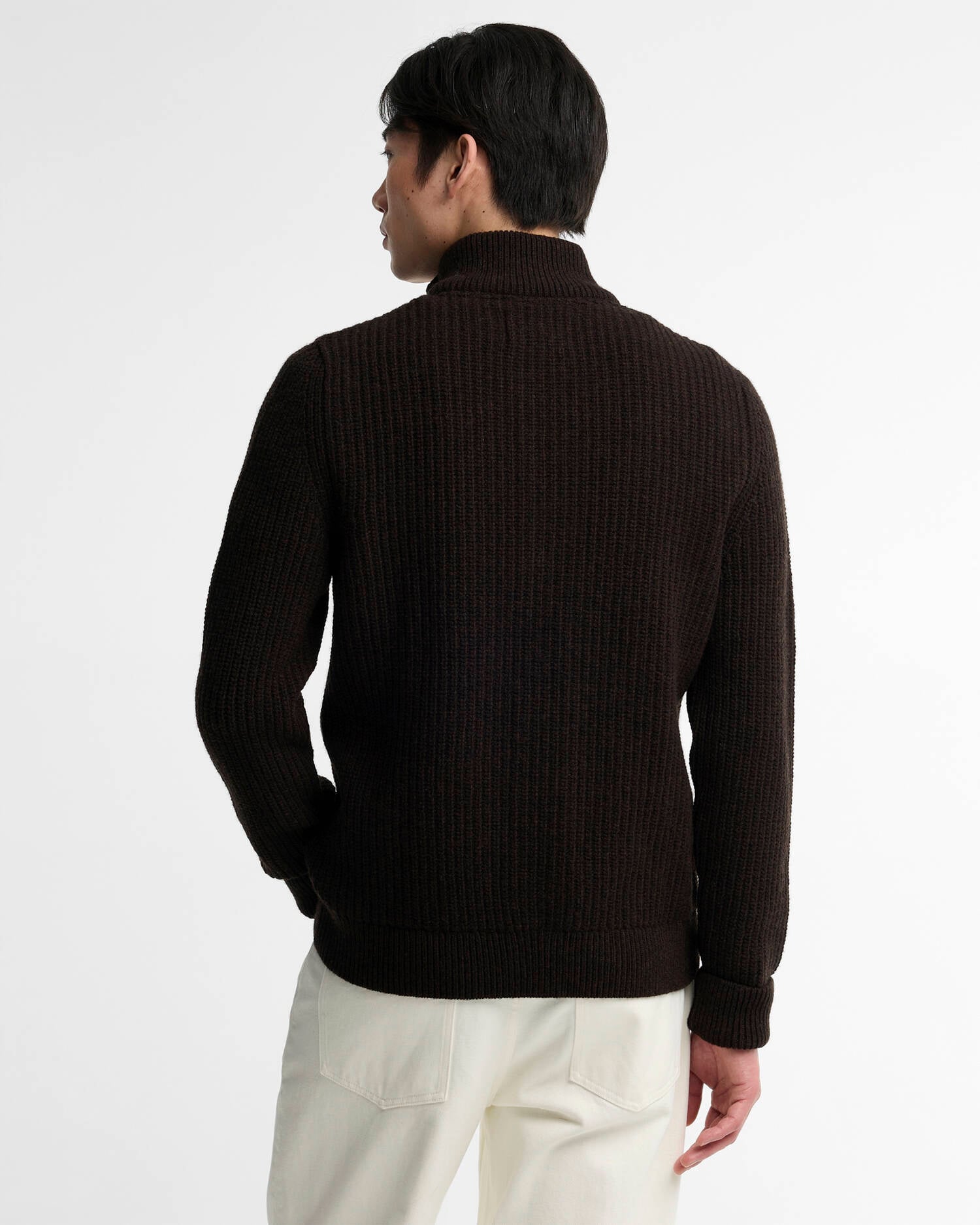 Barbour Mordale Knitted Button Through - Dark Brown