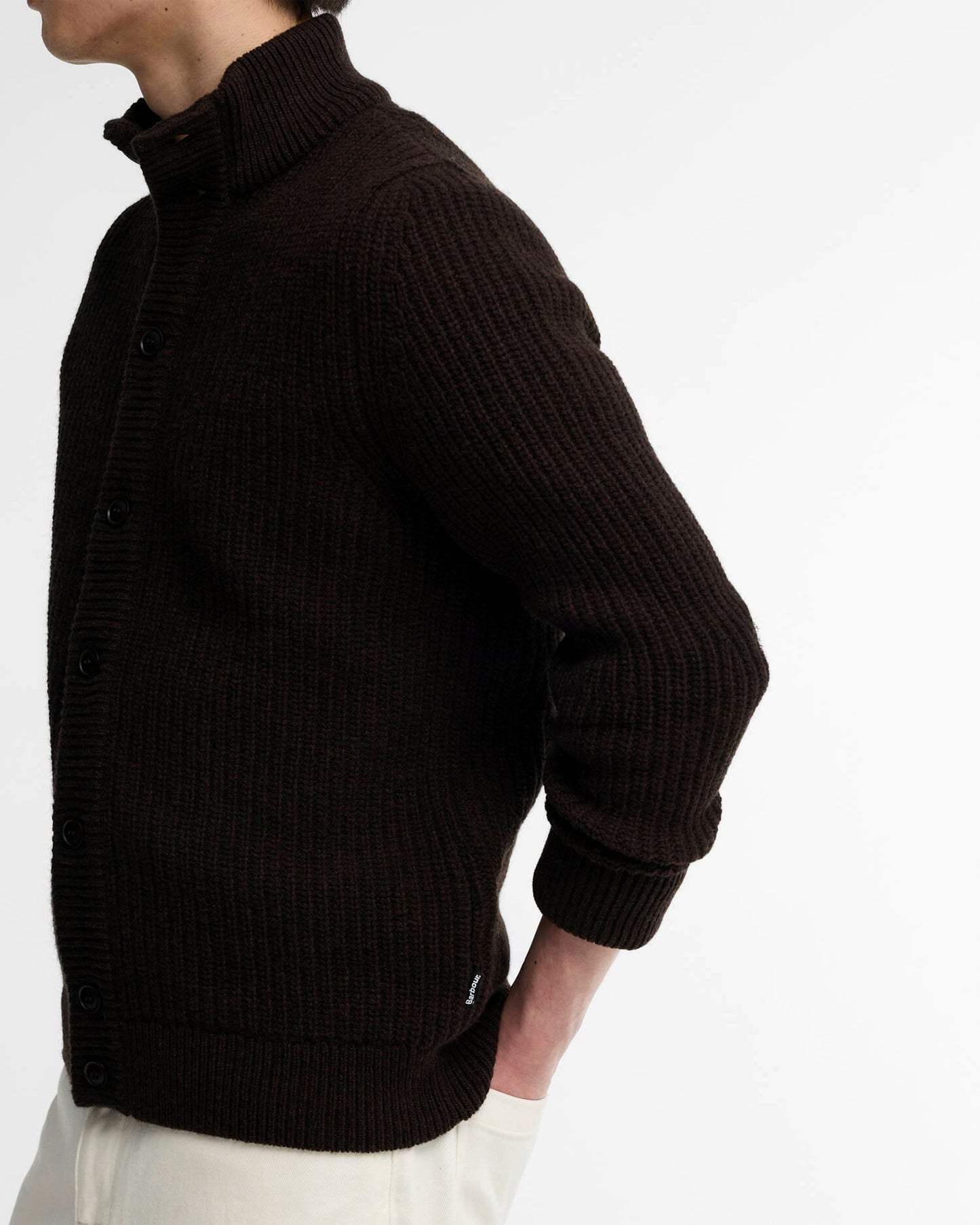 Mordale Knitted Button Through - Dark Brown