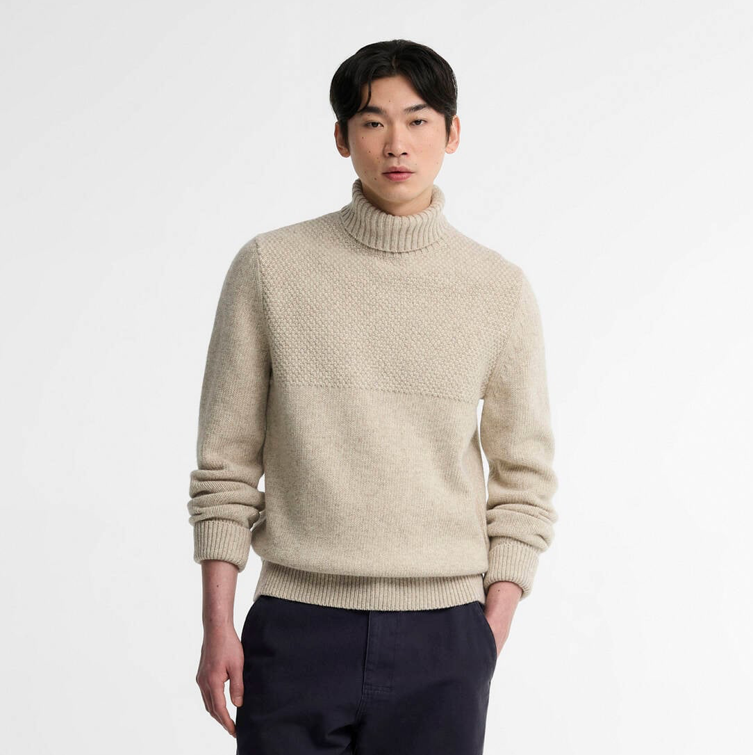 Northcliffe Submariner Rollneck Jumper - Fog