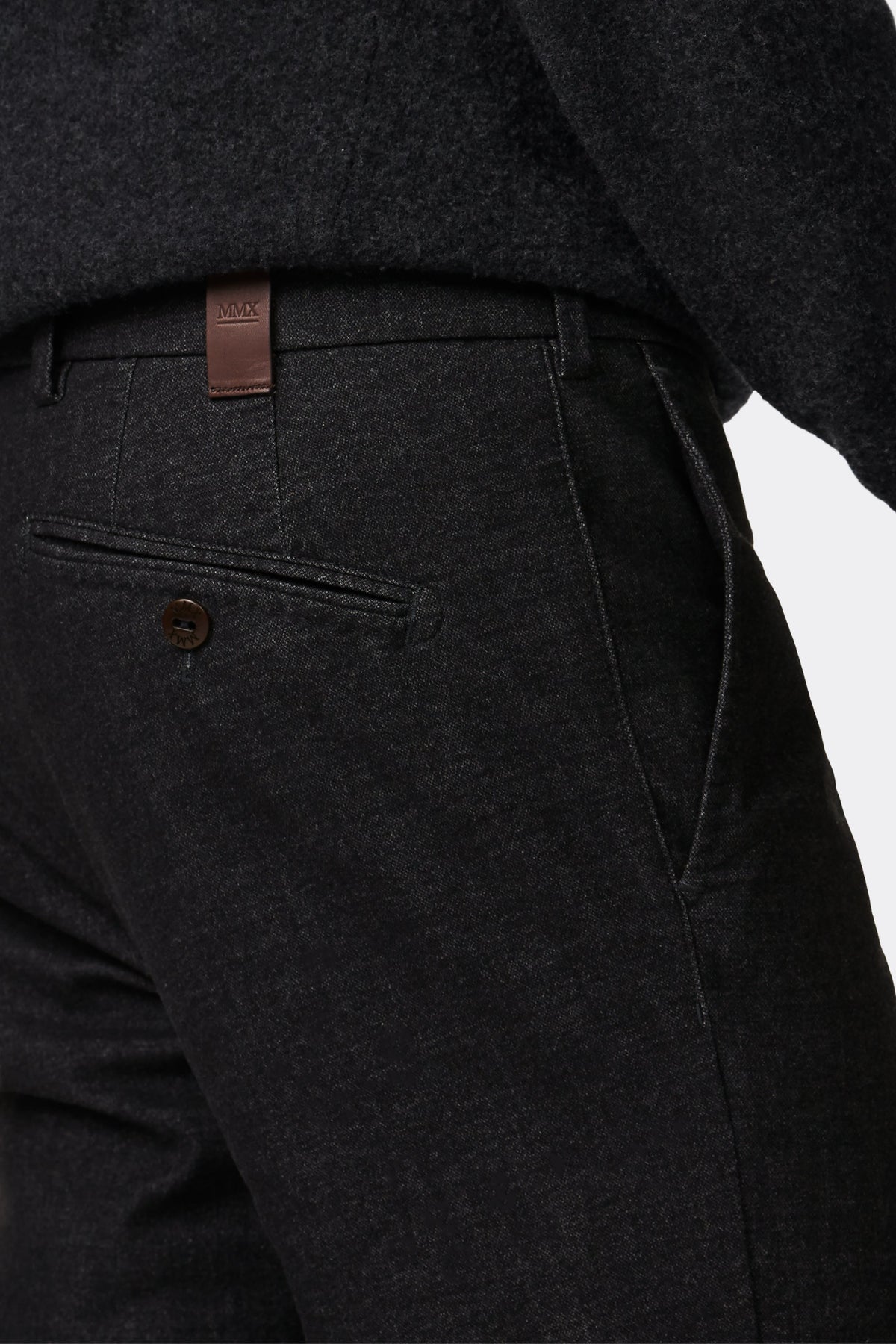 Lupus Slim Fit Woolen Look Chino - Charcoal