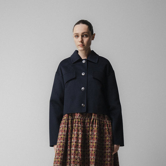 Cashmere Wool Jacket - Navy