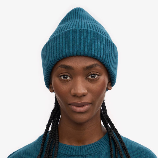 Merino Wool Hat - Ocean Green