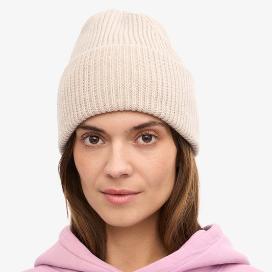 Merino Wool Hat - Ivory White
