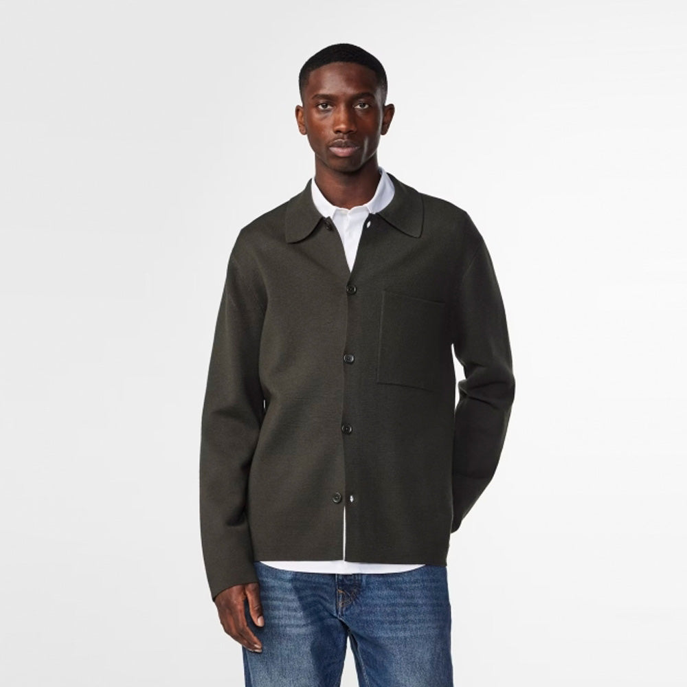 - Jonas Button Up Overshirt - Dark Army