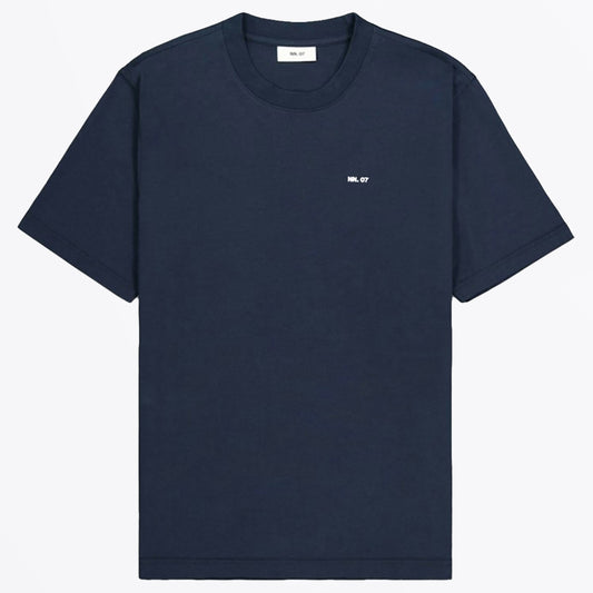 - Adam Casual Pima Tee - Navy Blue