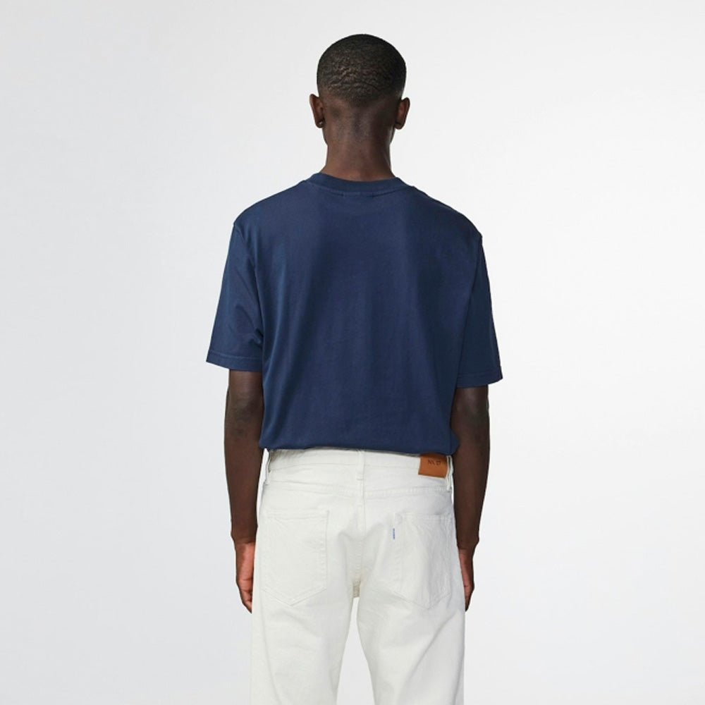 - Adam Casual Pima Tee - Navy Blue