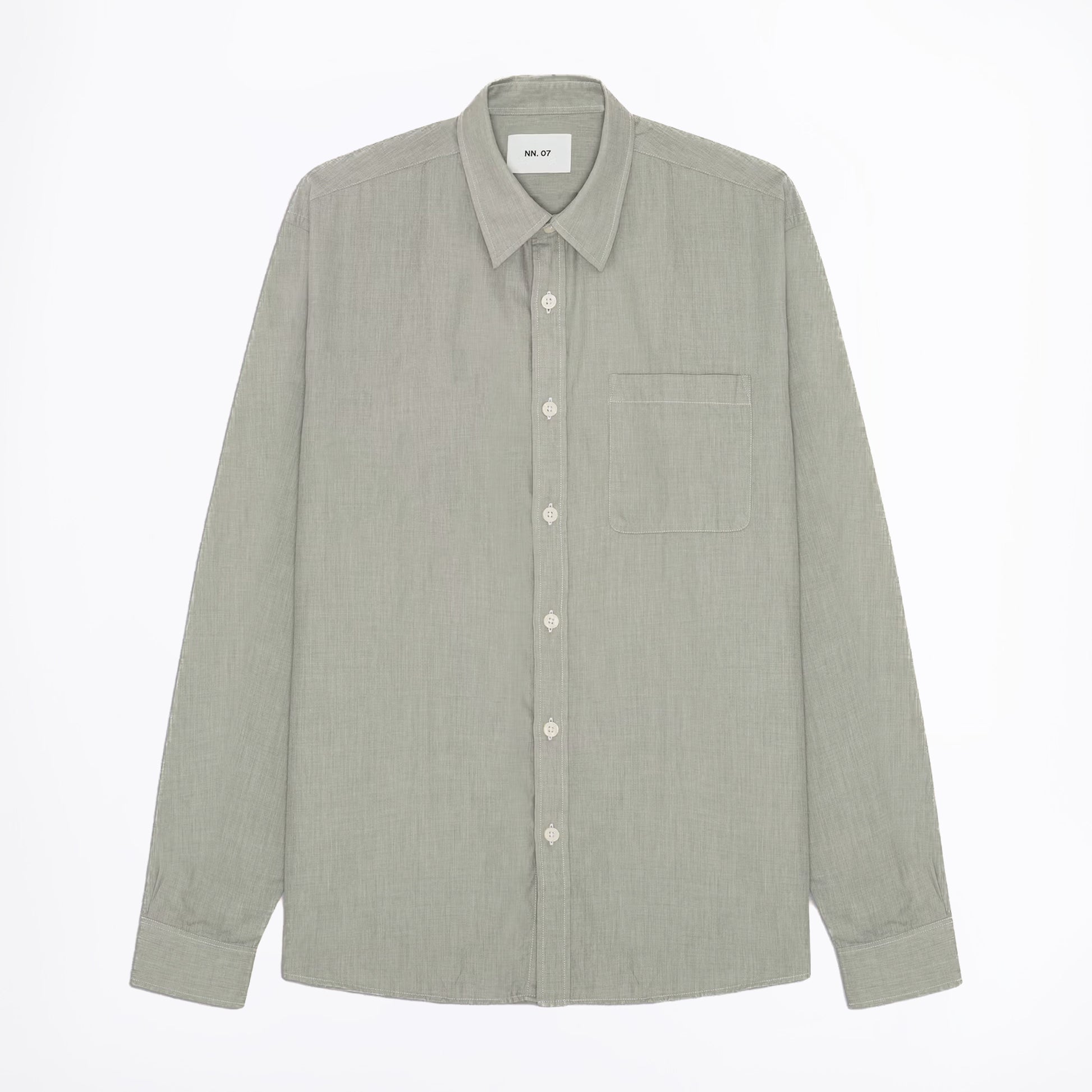 NN07 Deon - Chambray Shirt - Sea Spray
