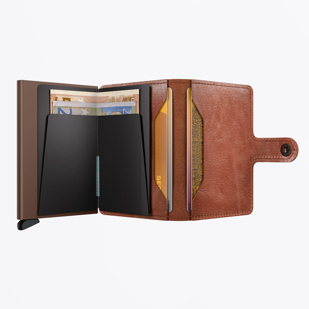 Miniwallet Vintage - Cognac- Brown