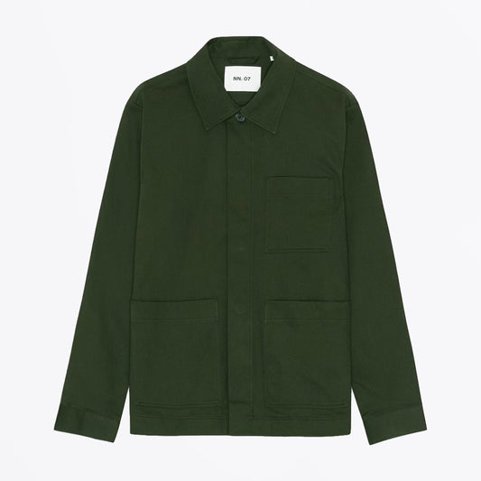 Olav Organic Cotton Hybrid Jacket - Dark Army