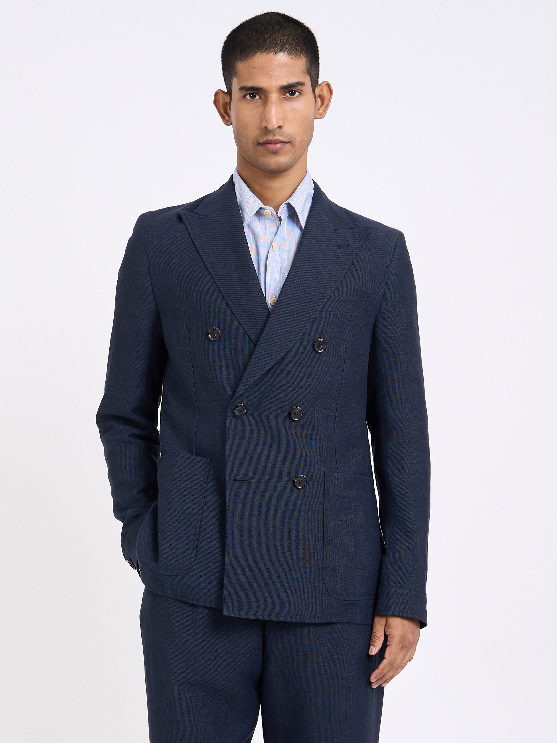 Oliver Double-Breasted Jacket Silman - Navy