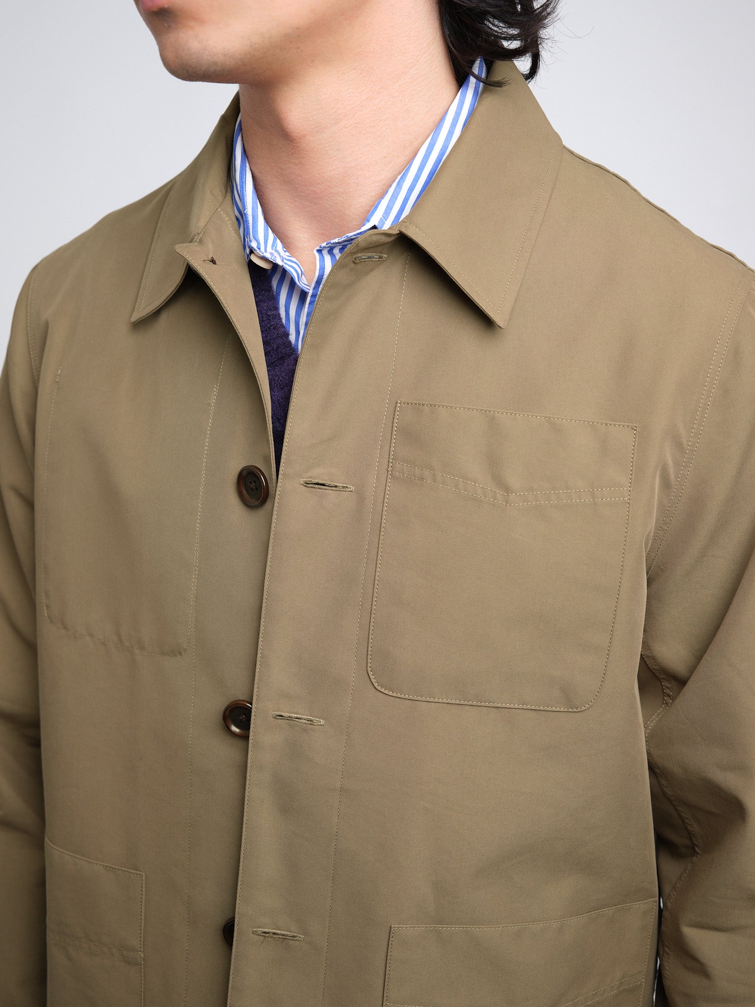 Oliver Kennard Water Repellant Jacket Marling - Khaki