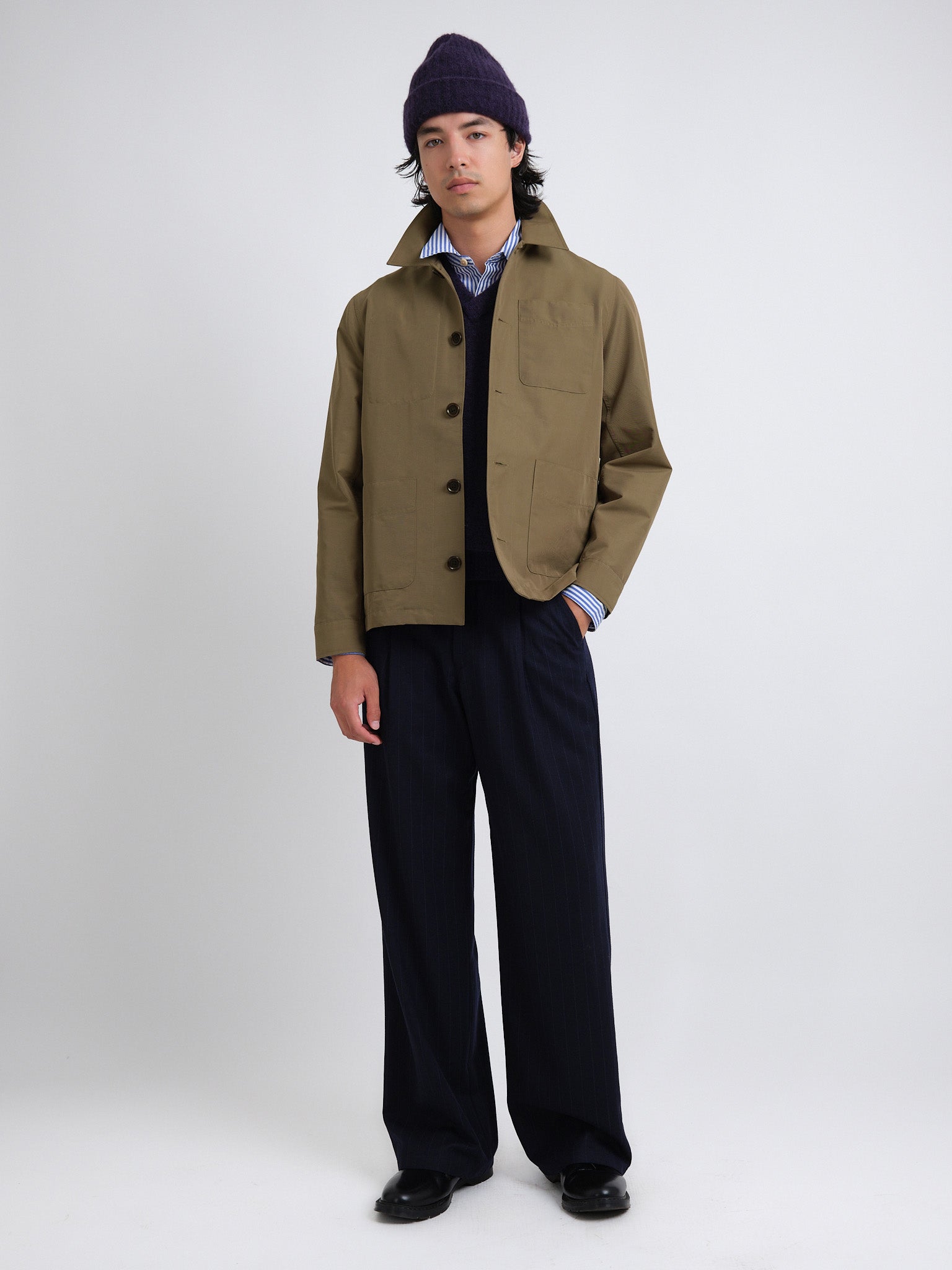 Oliver Kennard Water Repellant Jacket Marling - Khaki