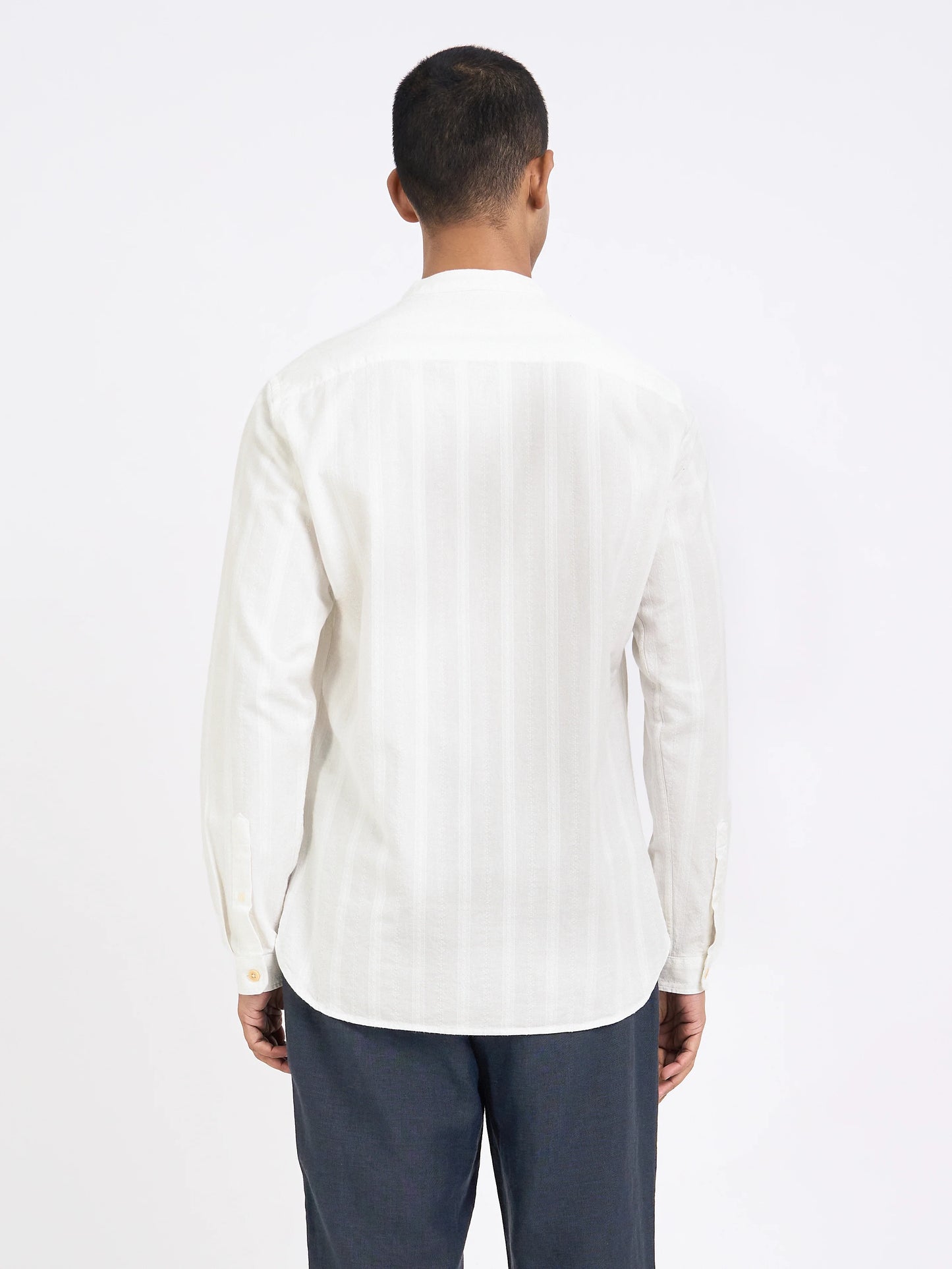 Grandad Shirt Davey - White
