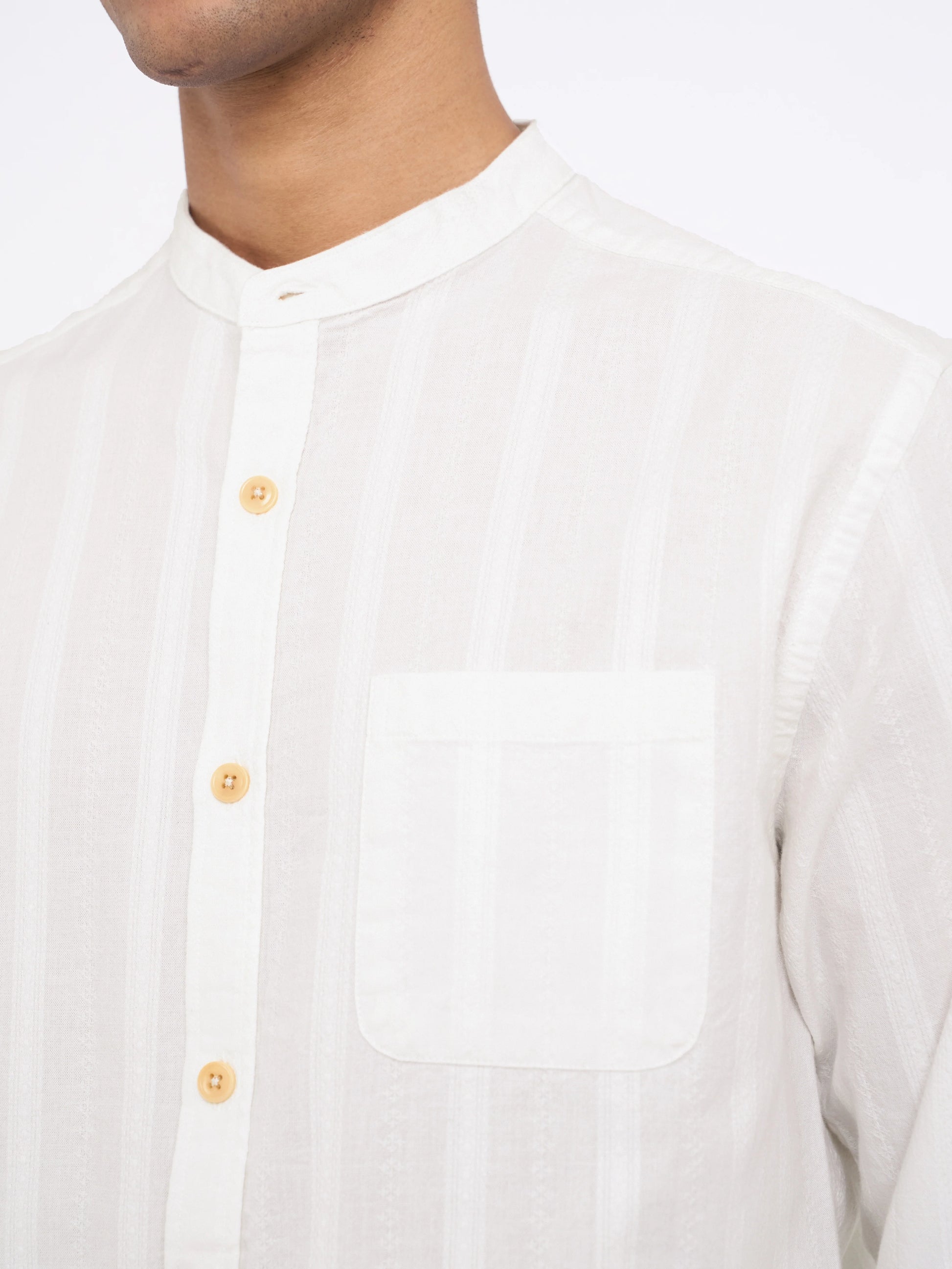 Oliver Grandad Shirt Davey - White