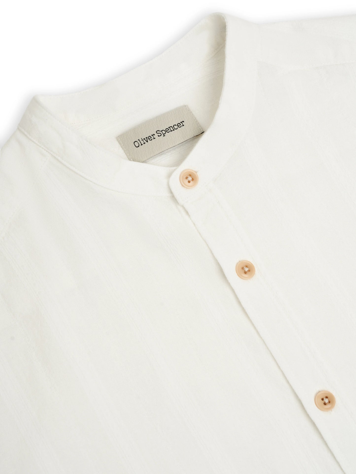 Grandad Shirt Davey - White