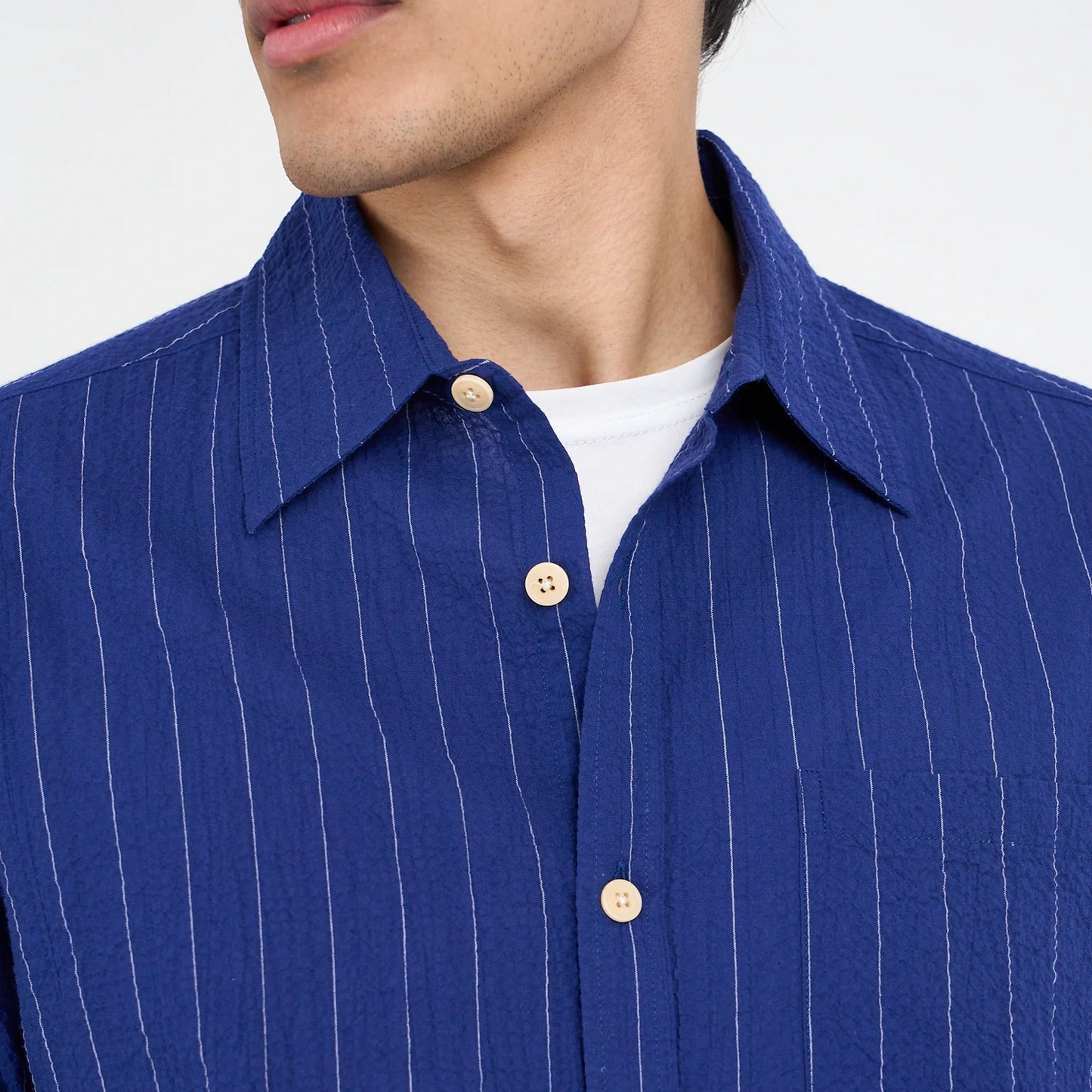 Atlanta Long Sleeve Shirt (Loose Fit) Patterson - Blue