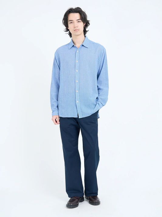 Garrison Long Sleeve Shirt (Loose Fit) Byrne - Blue