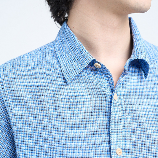Garrison Long Sleeve Shirt (Loose Fit) Byrne - Blue