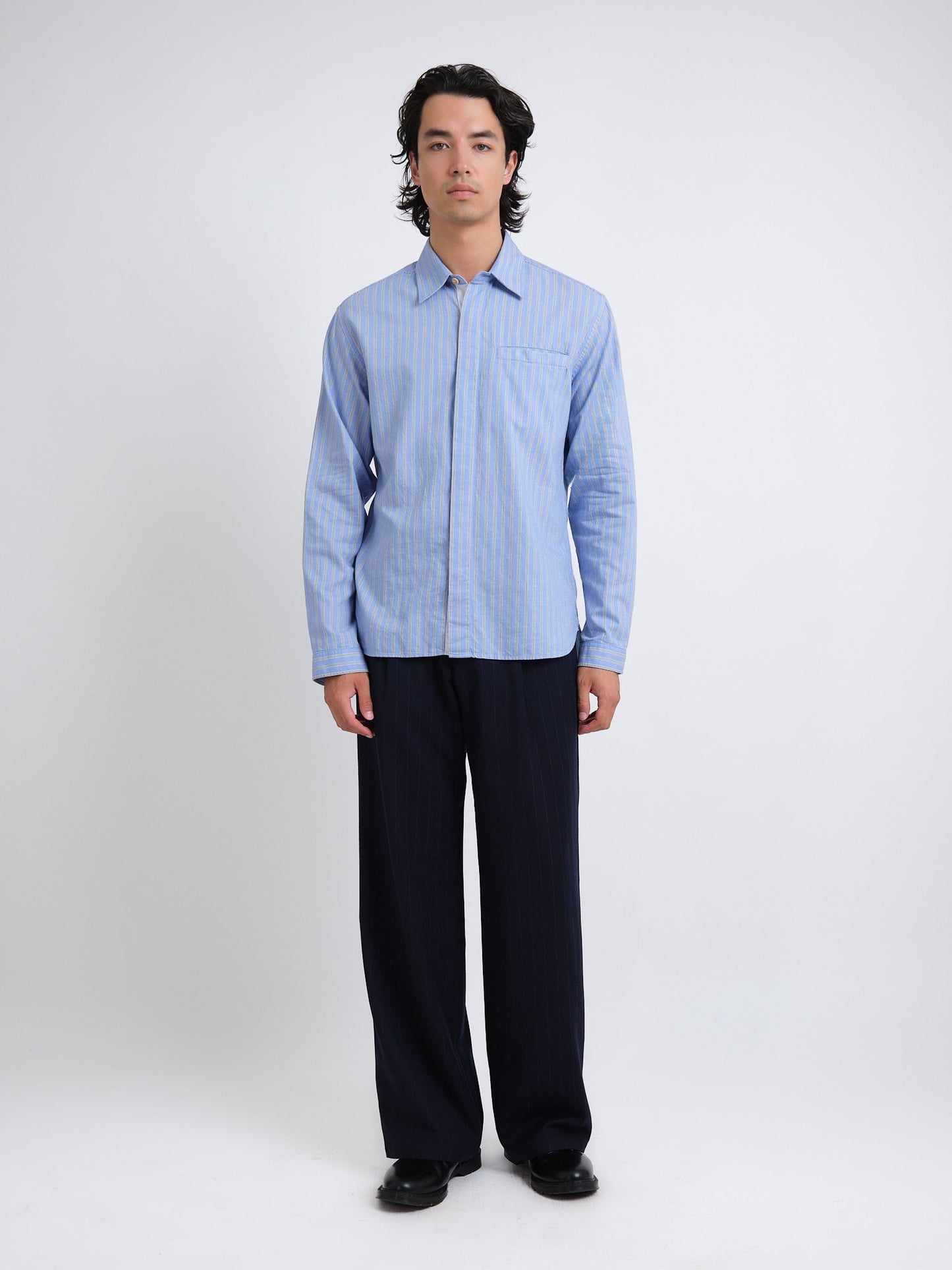 Mulvey Stripe Shirt Annette - Blue