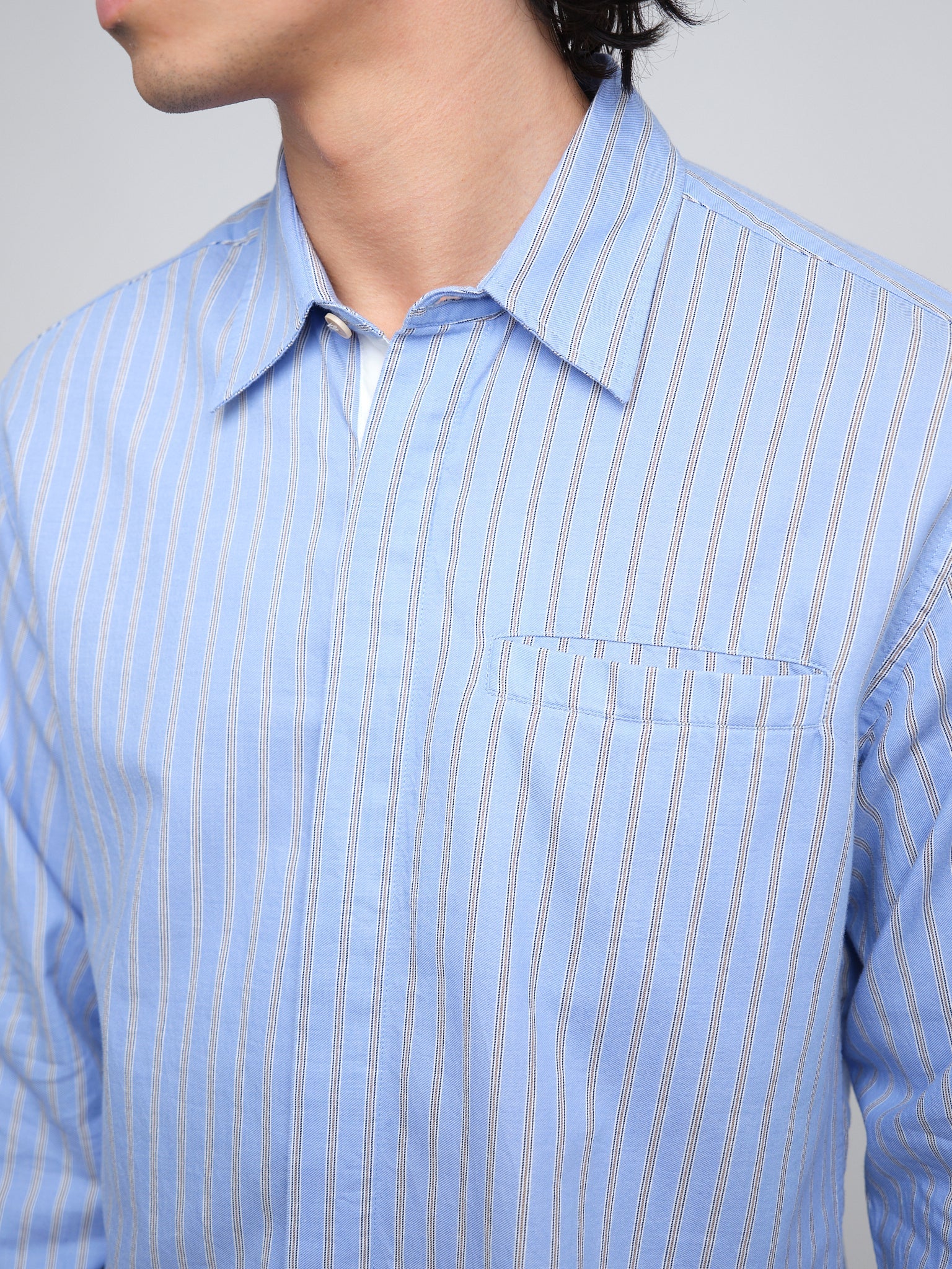 Oliver Mulvey Stripe Shirt Annette - Blue