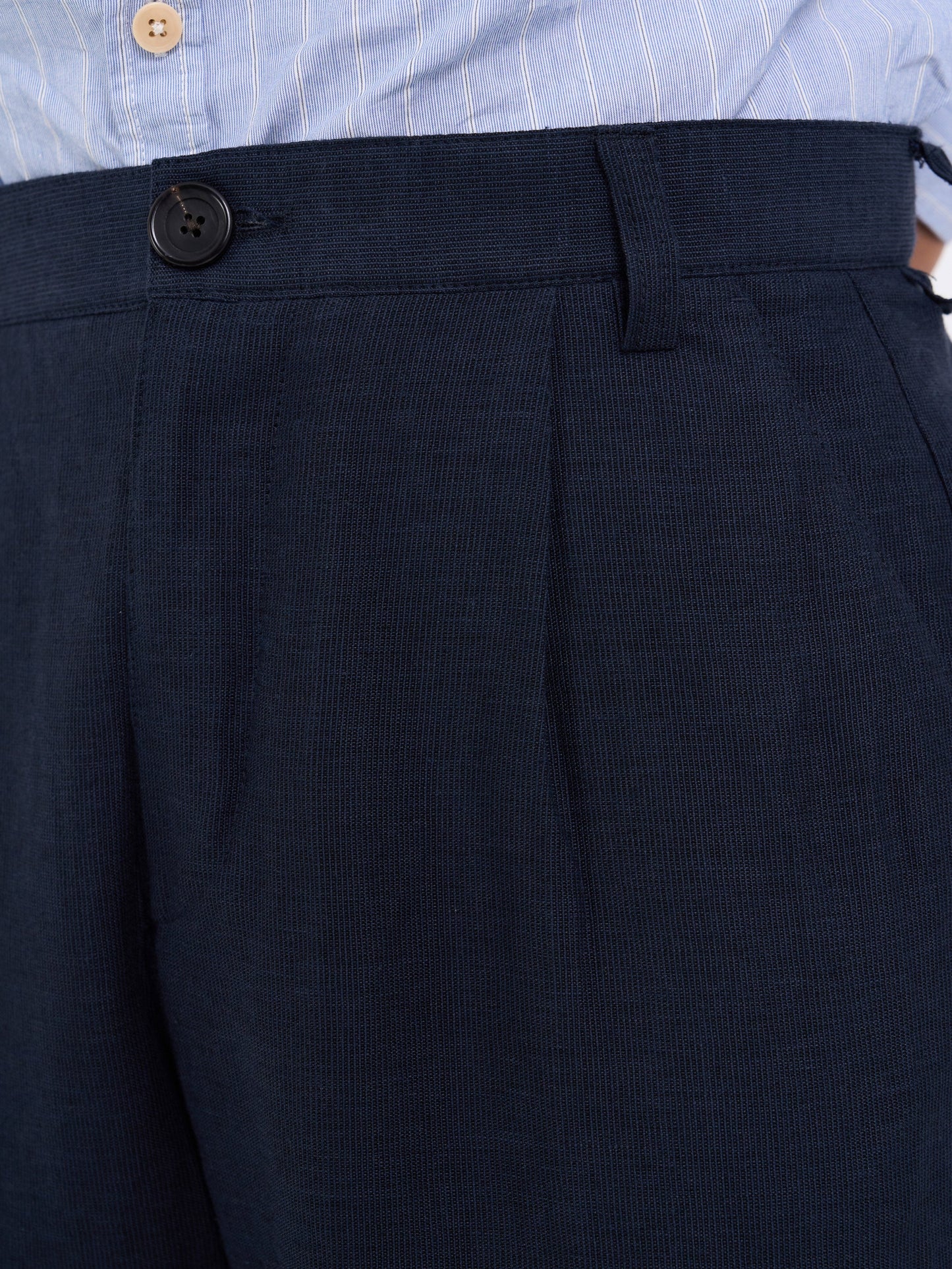 Morton Pleated Trousers Silman - Navy