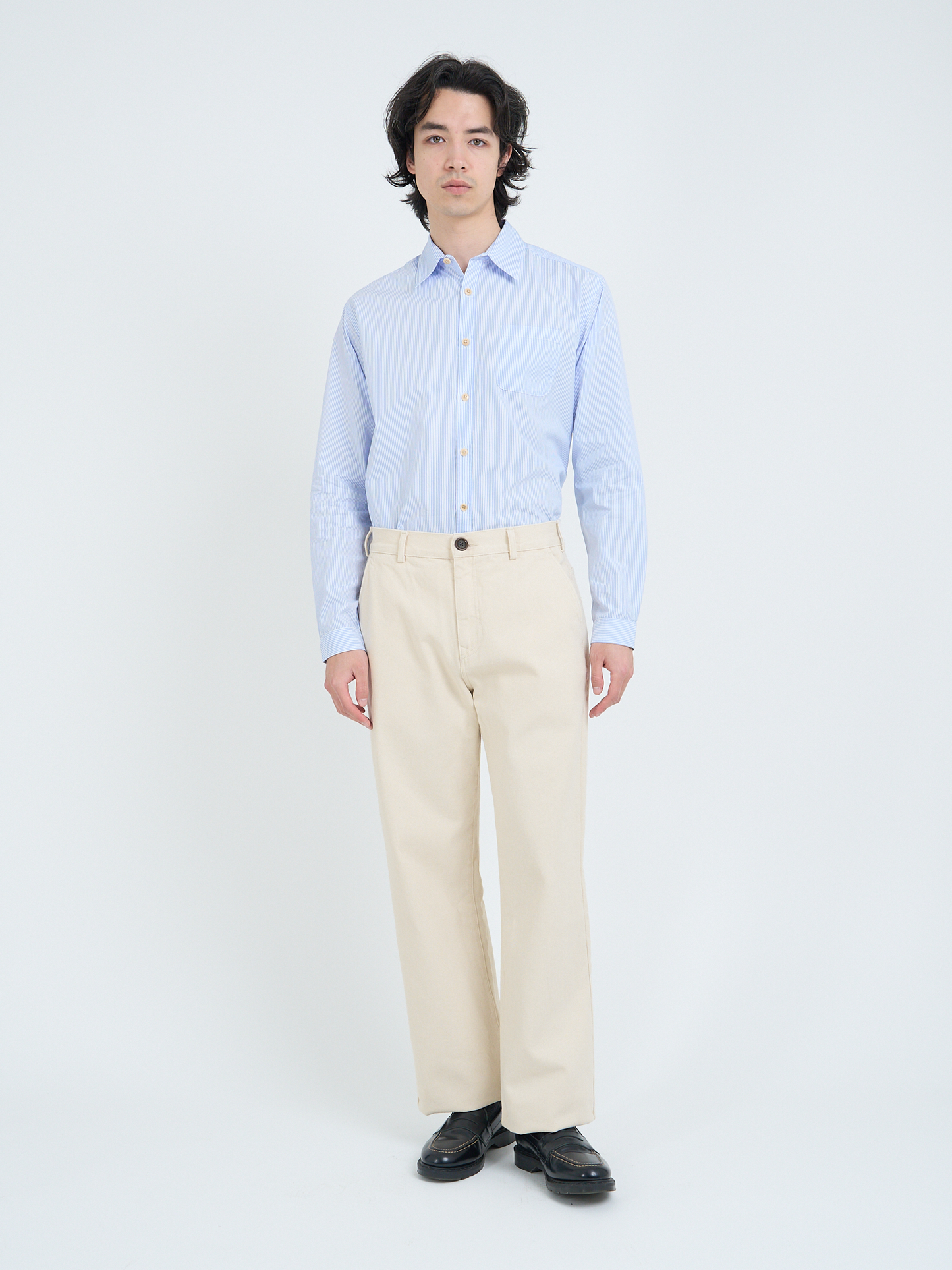 Straight Leg Utility Trousers Marin Twill - Ecru
