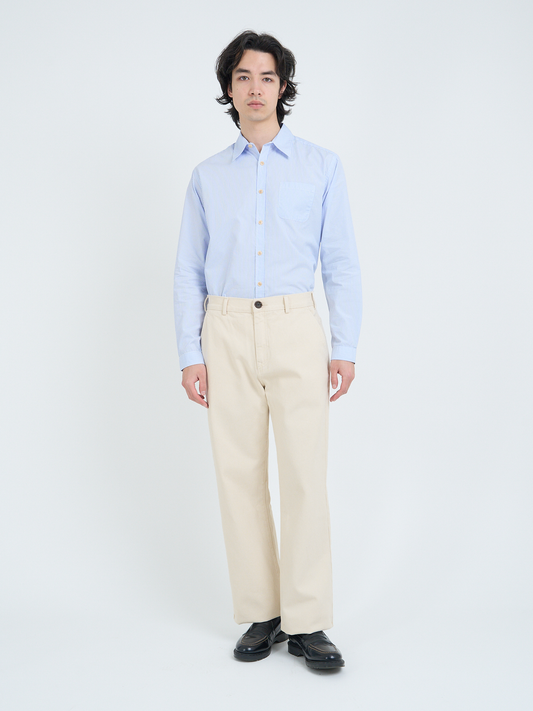 Straight Leg Utility Trousers Marin Twill - Ecru