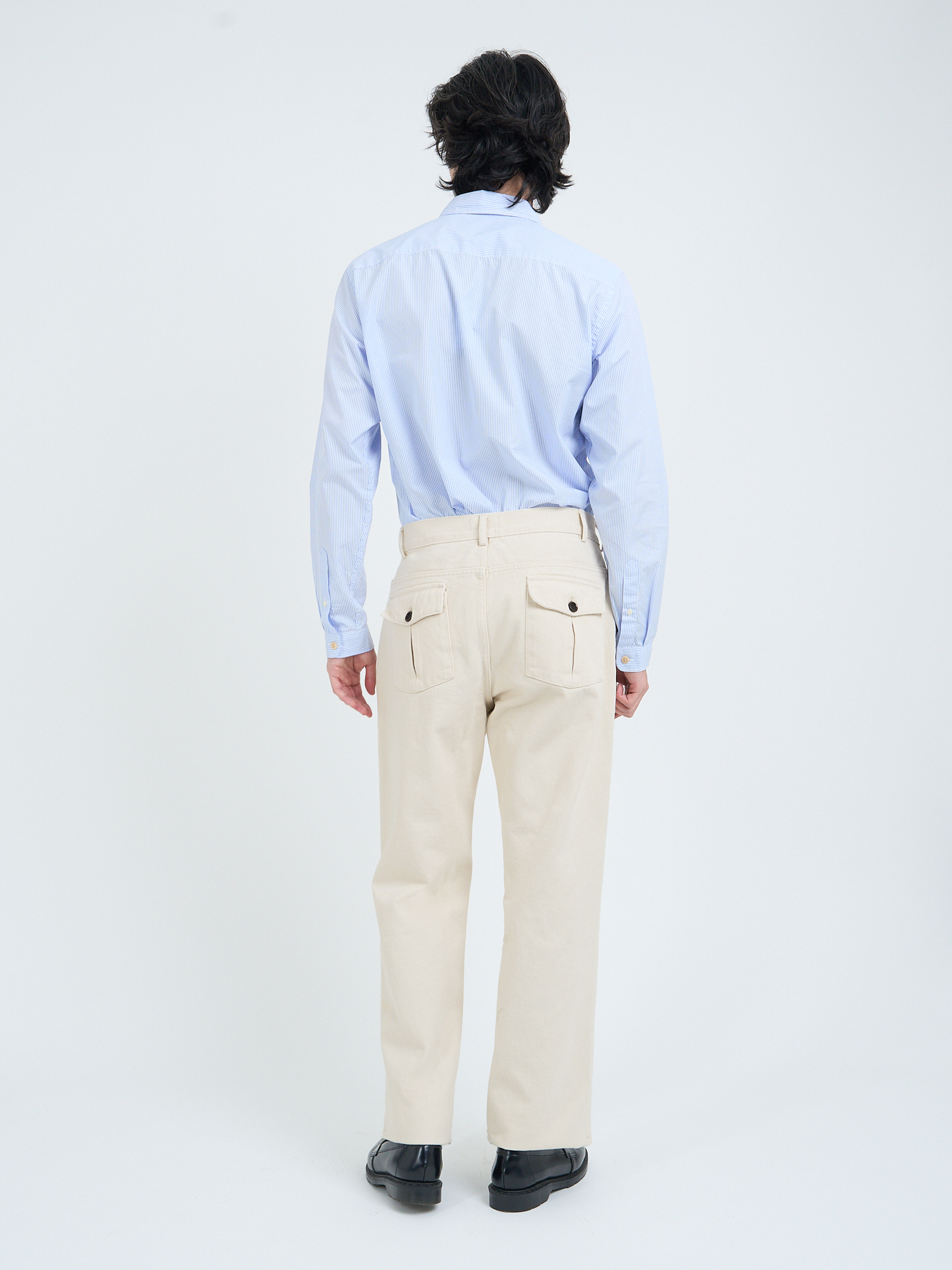 Straight Leg Utility Trousers Marin Twill - Ecru