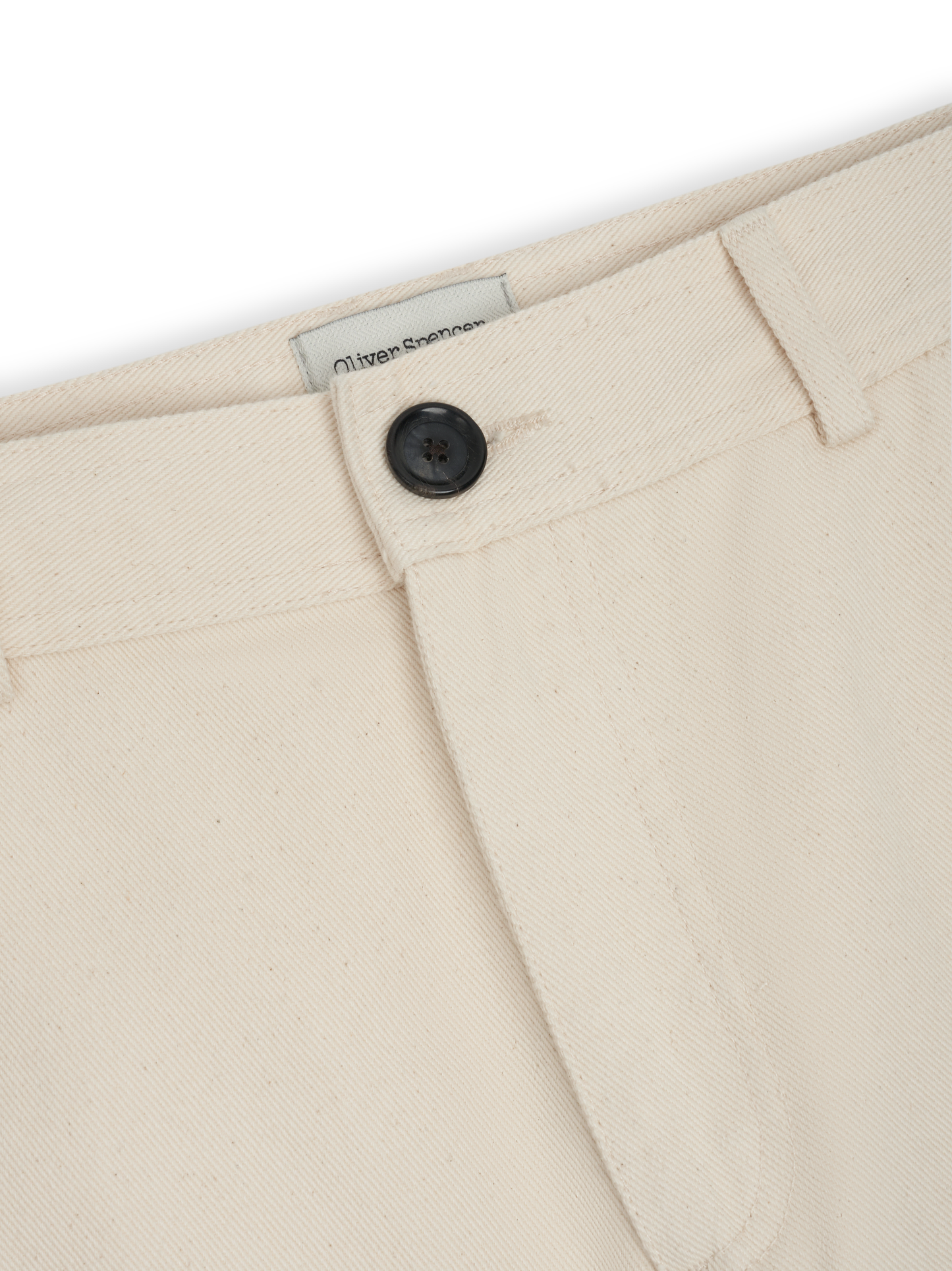 Straight Leg Utility Trousers Marin Twill - Ecru