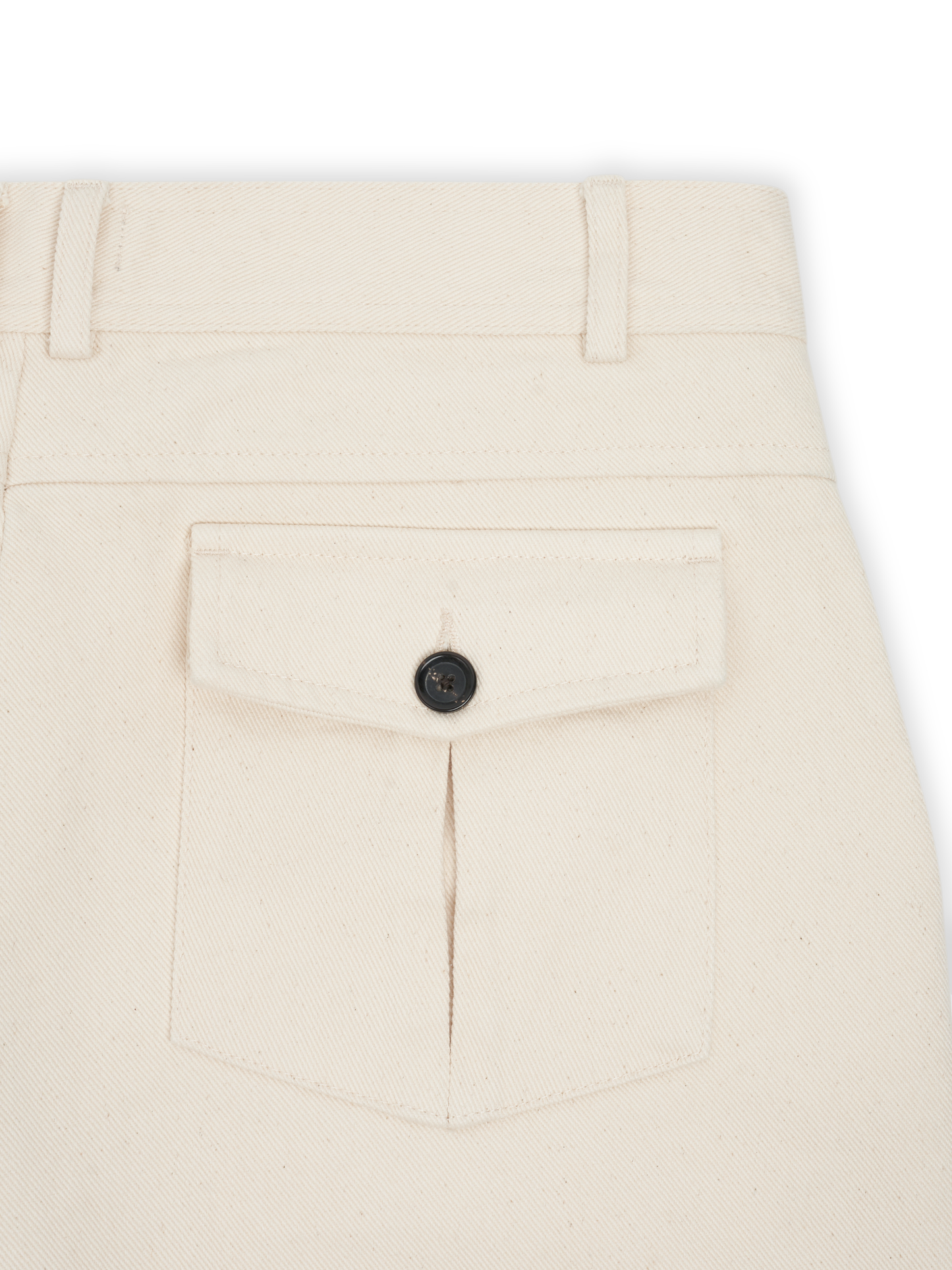 Straight Leg Utility Trousers Marin Twill - Ecru