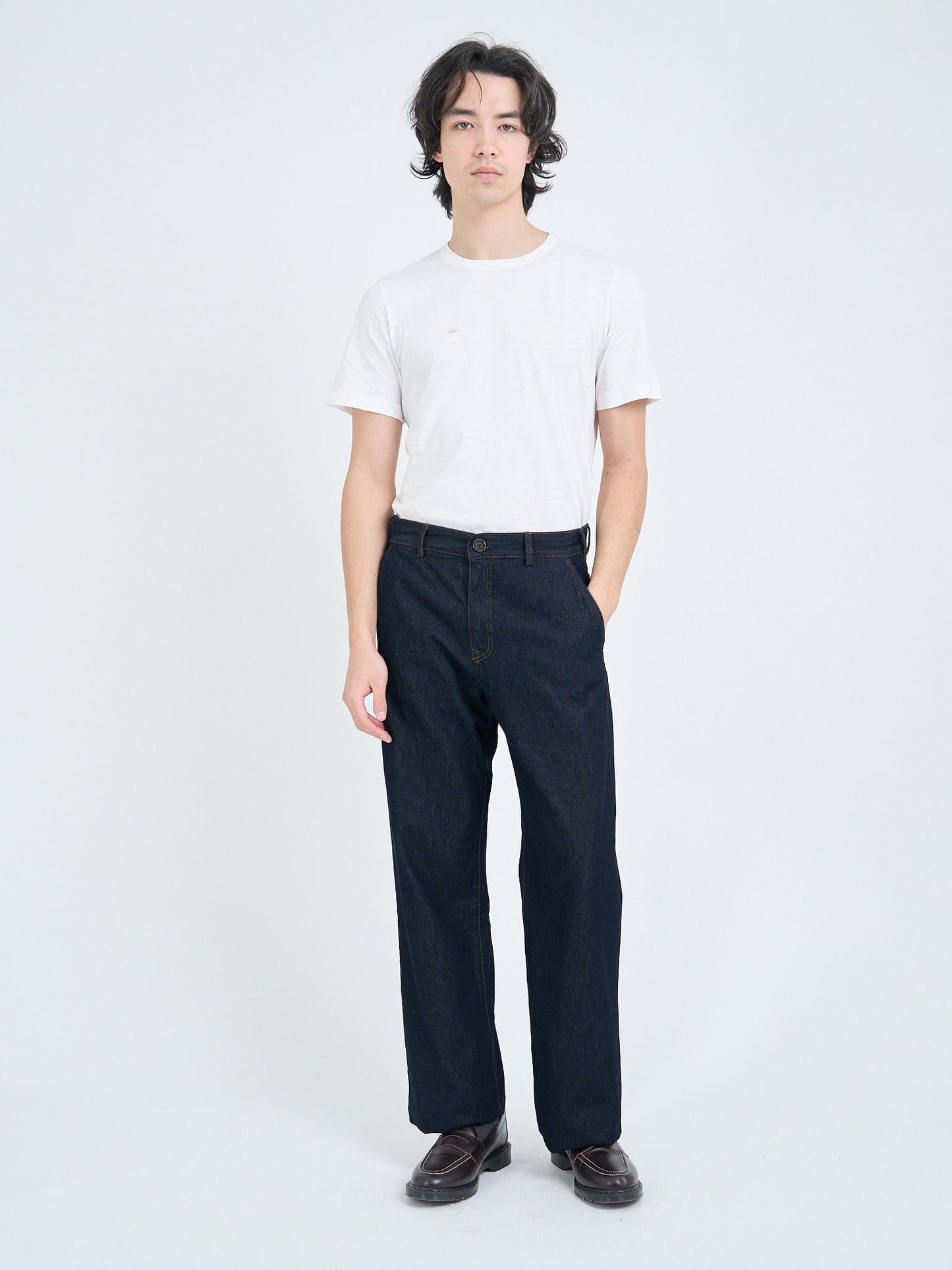 Straight Leg Utility Trousers Westall Denim - Indigo