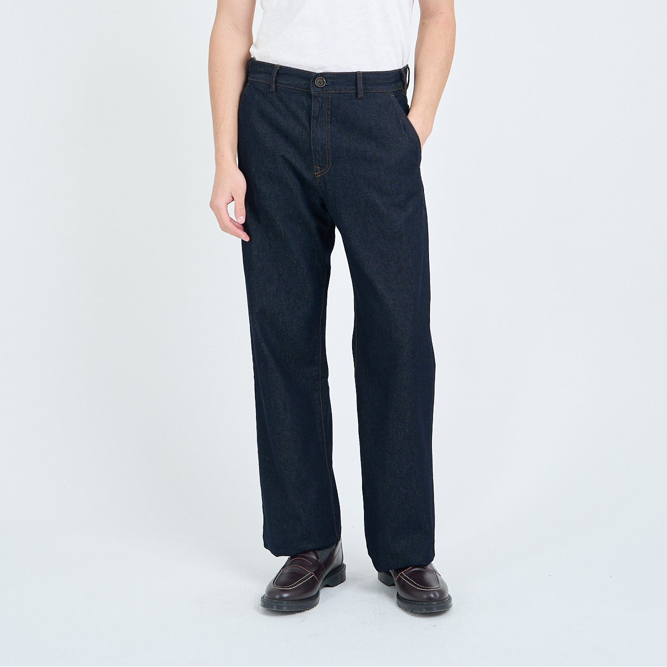 Straight Leg Utility Trousers Westall Denim - Indigo