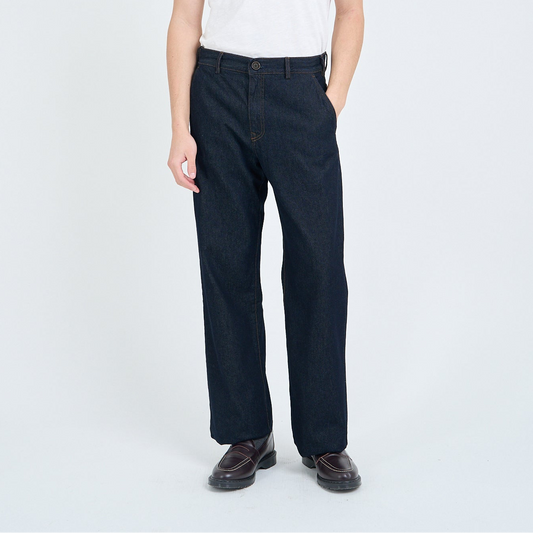 Straight Leg Utility Trousers Westall Denim - Indigo