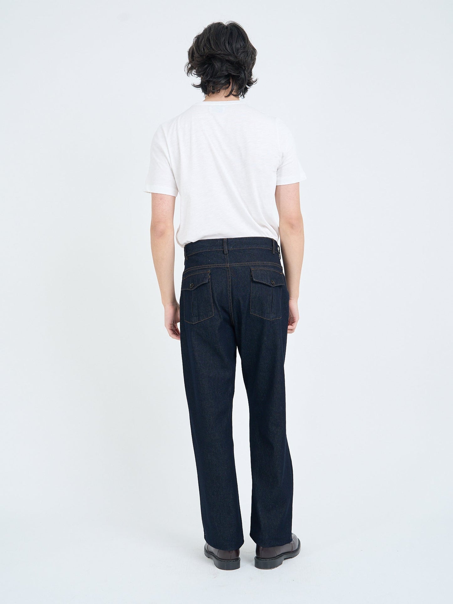 Straight Leg Utility Trousers Westall Denim - Indigo