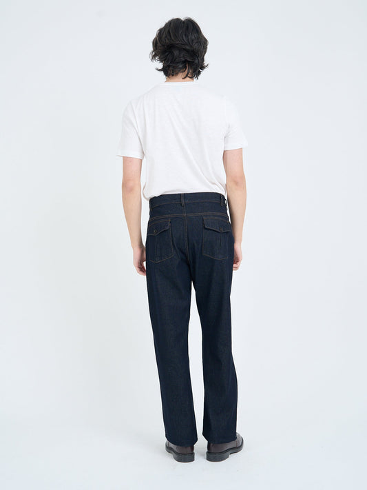 Straight Leg Utility Trousers Westall Denim - Indigo