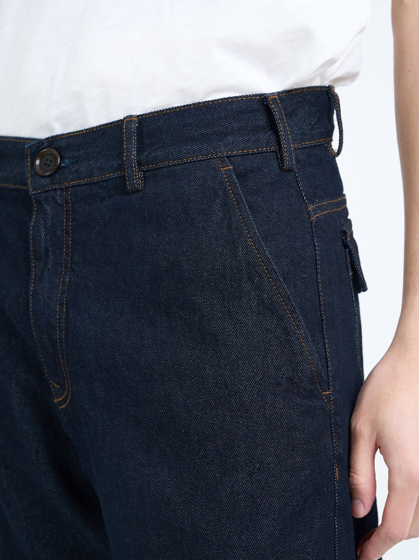 Straight Leg Utility Trousers Westall Denim - Indigo