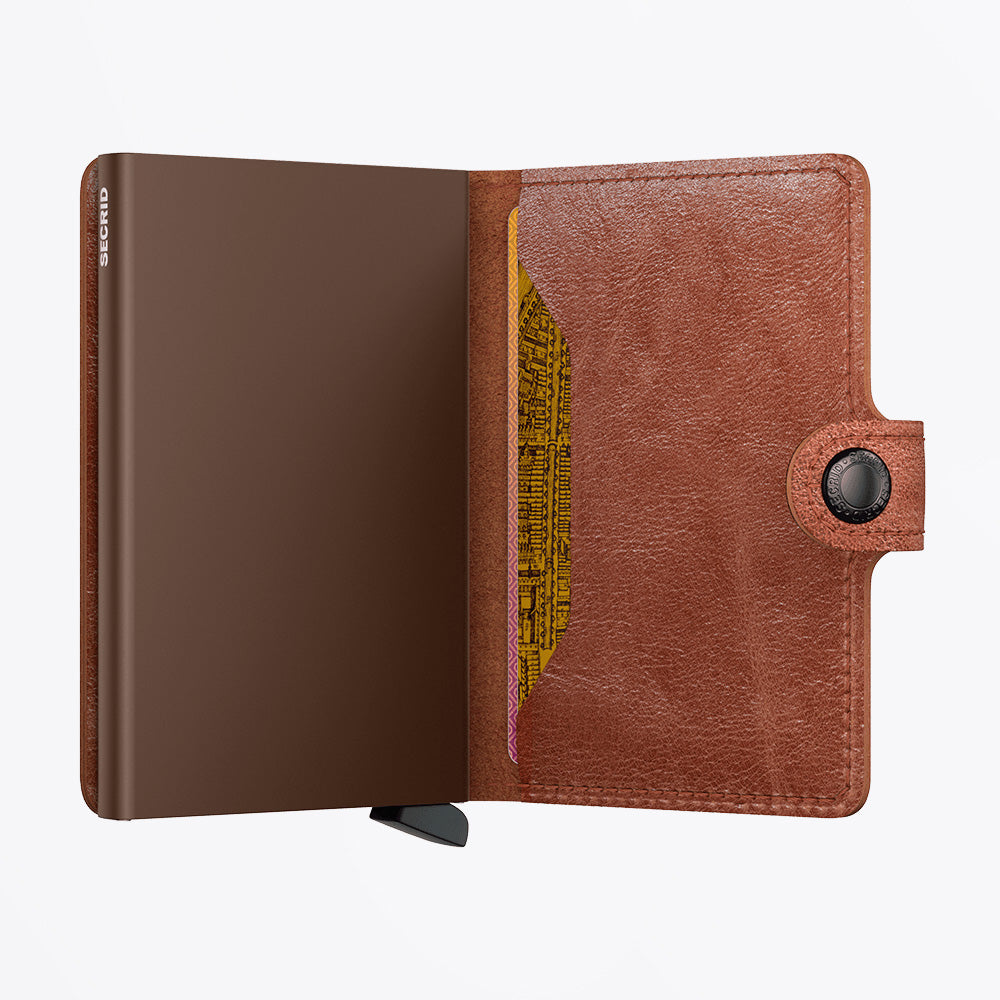 Miniwallet Vintage - Cognac- Brown