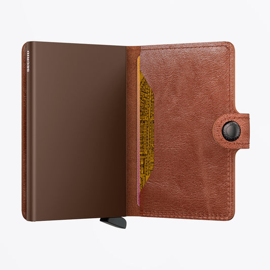 Miniwallet Vintage - Cognac- Brown