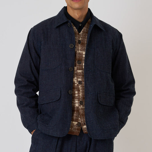 Labour Jacket Brushed Denim - Indigo