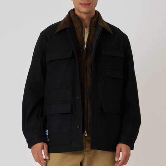 Military Fatigue Jacket Mowbray - Black